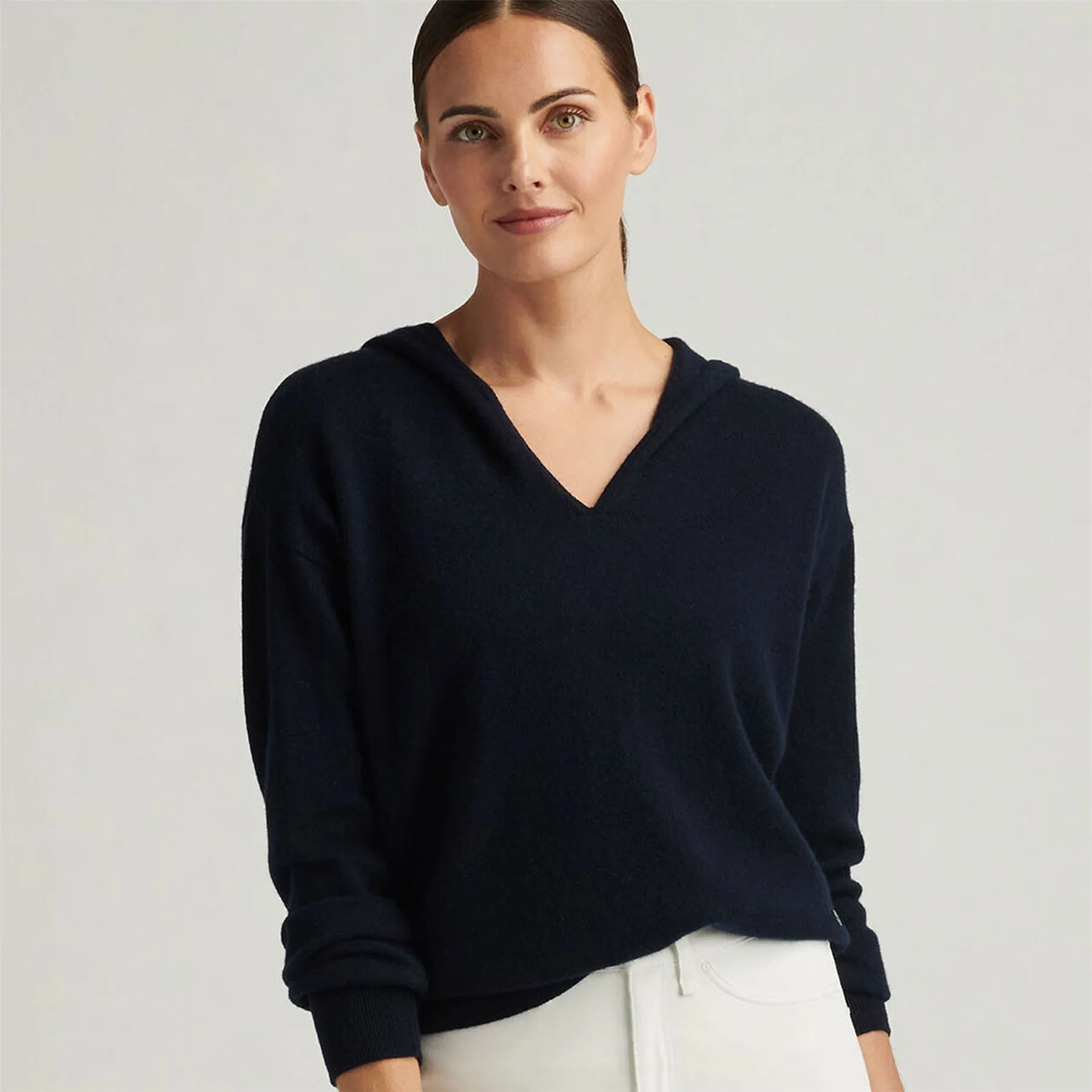 Summer Cashmere Hoodie Navy