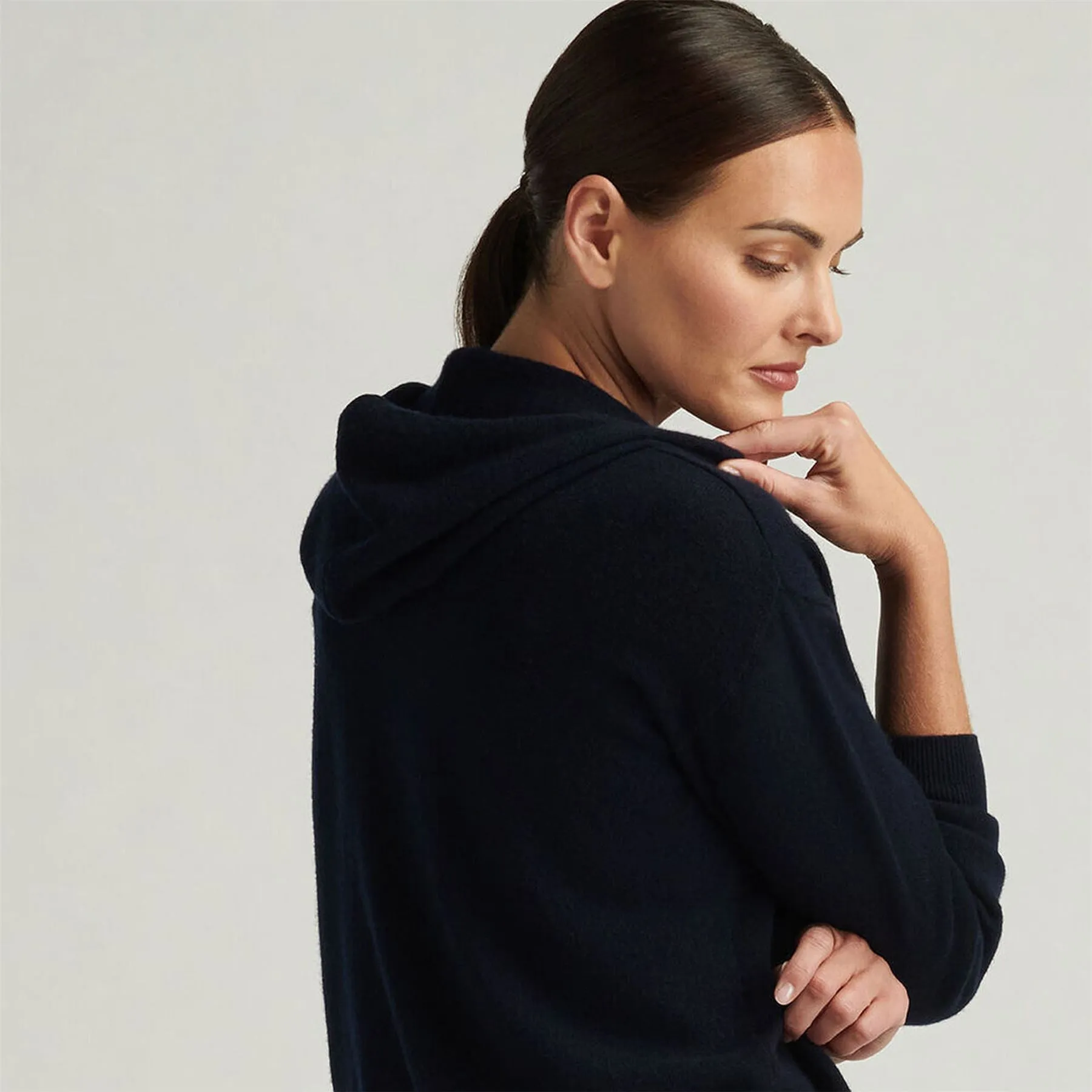 Summer Cashmere Hoodie Navy