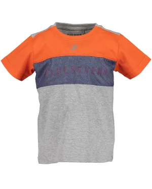 Super Soft Boys Grey And  Orange T Shirt