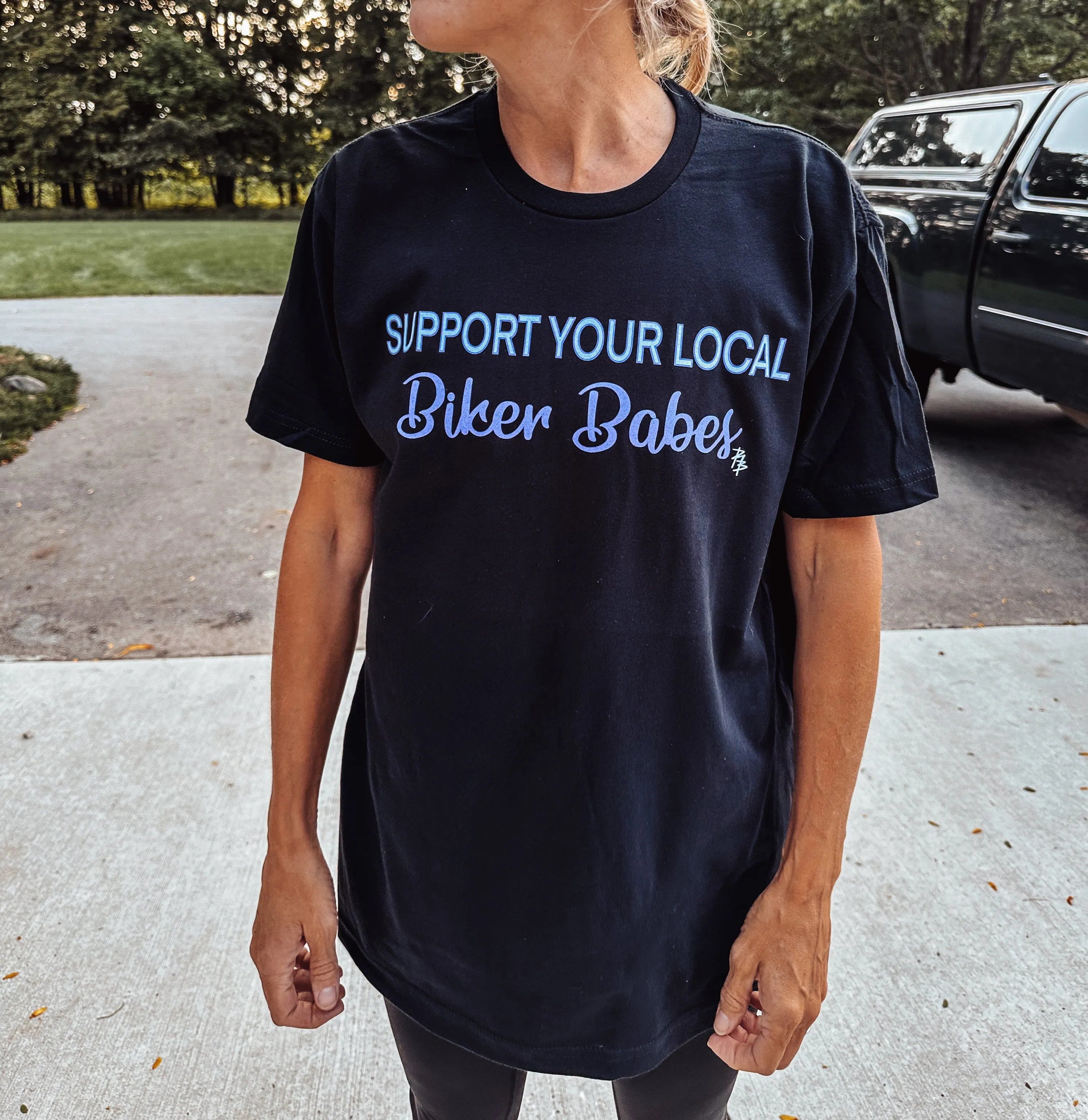 Support your local biker babes t-shirt