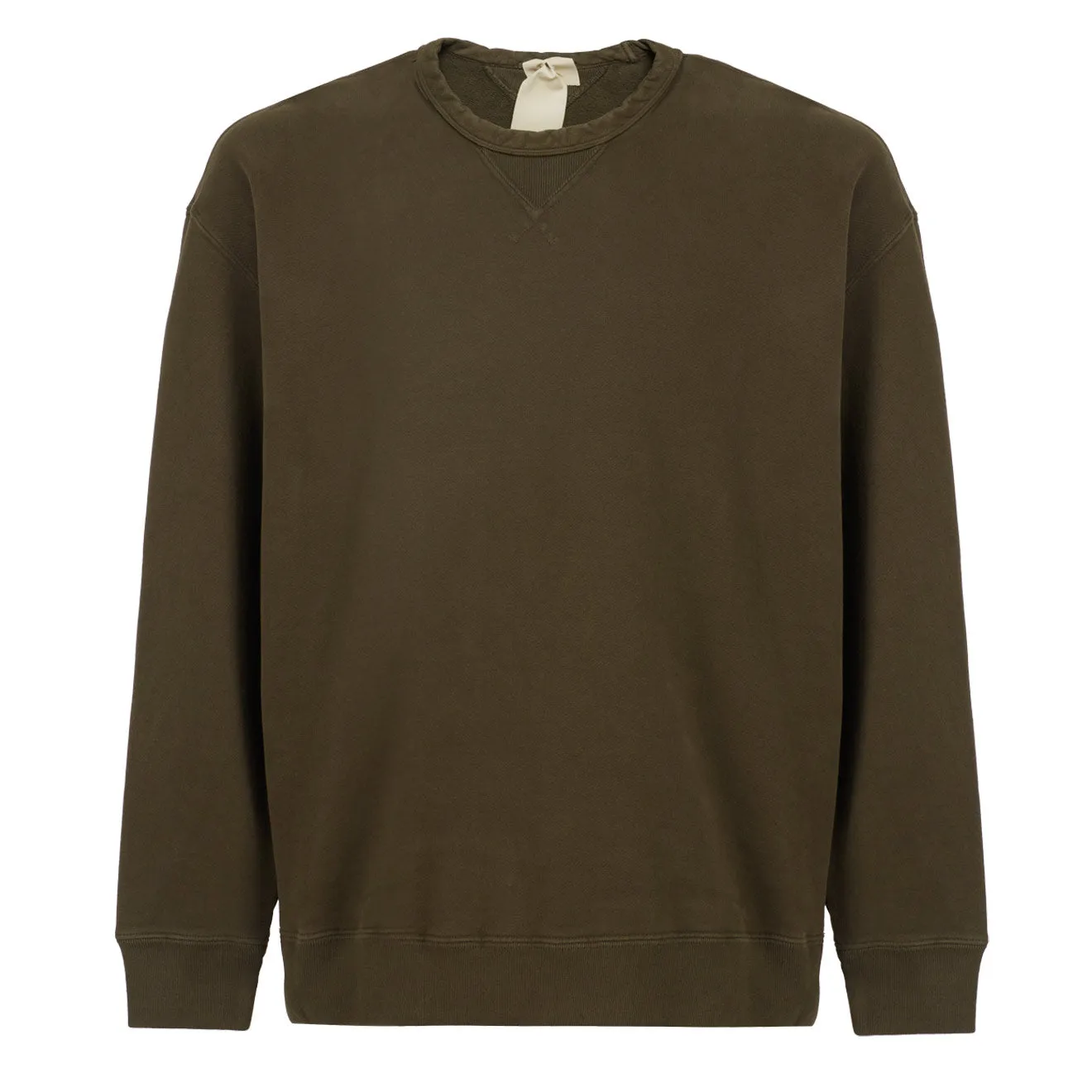 Ten C Felpa Girocollo Chiusa Crew Sweat Lizard Green
