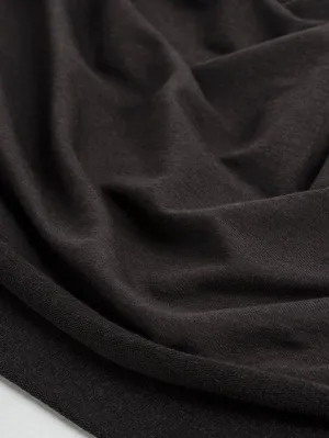 Tencel Lyocell Organic Cotton Stretch French Terry - Dark Coffee