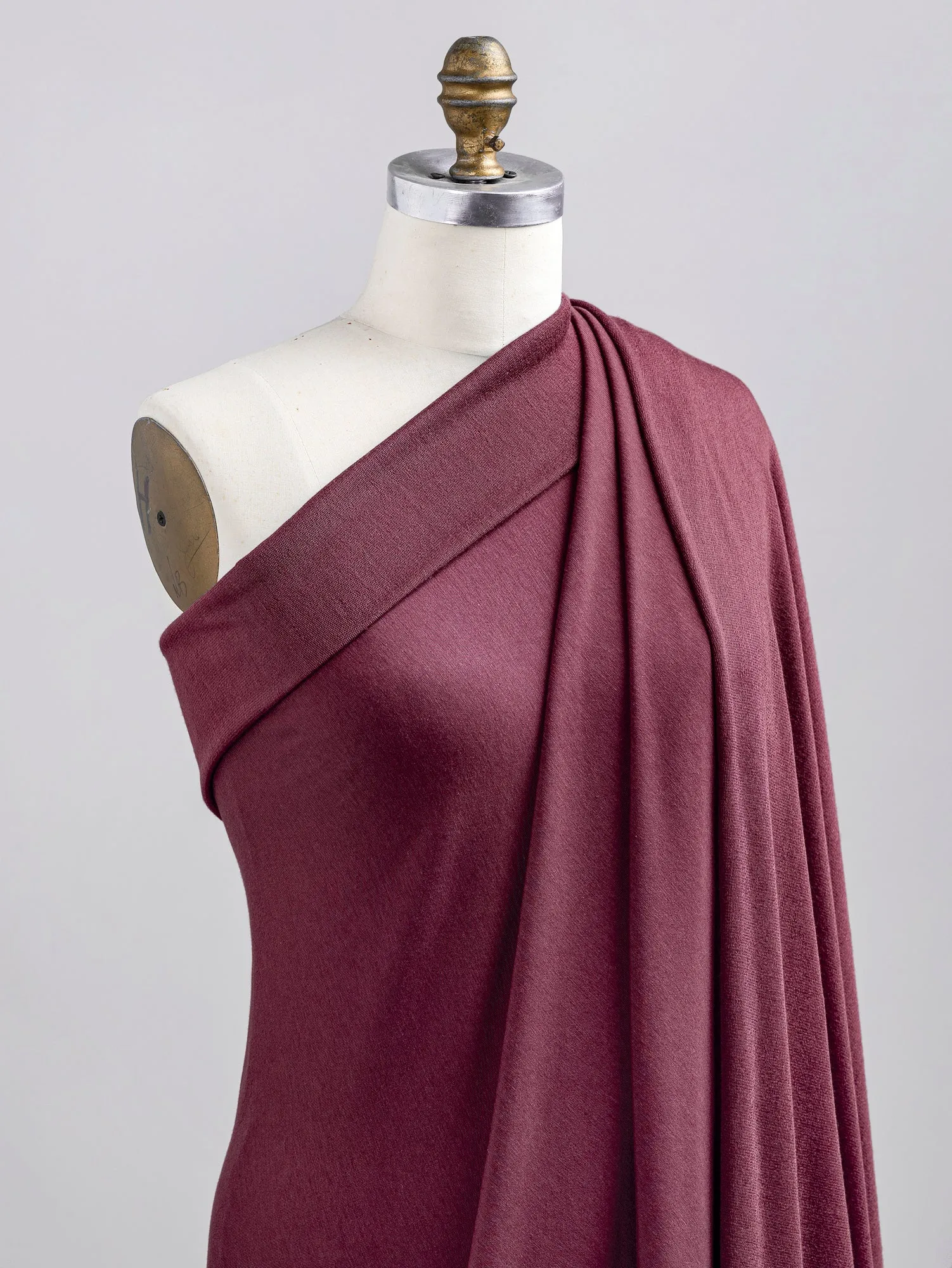 Tencel Lyocell Organic Cotton Stretch French Terry - Wine