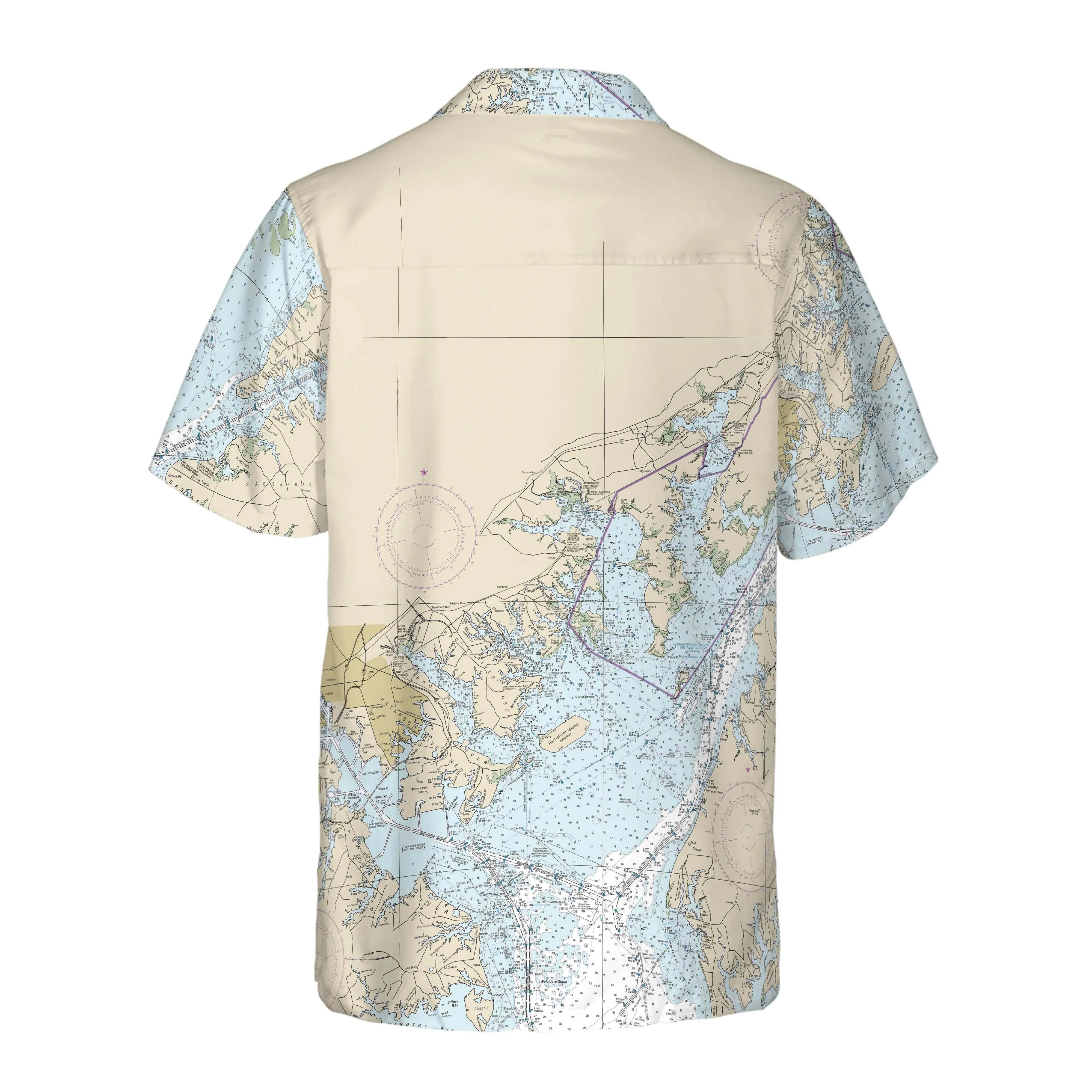 The Sassafras River Navigator Coconut Button Camp Shirt