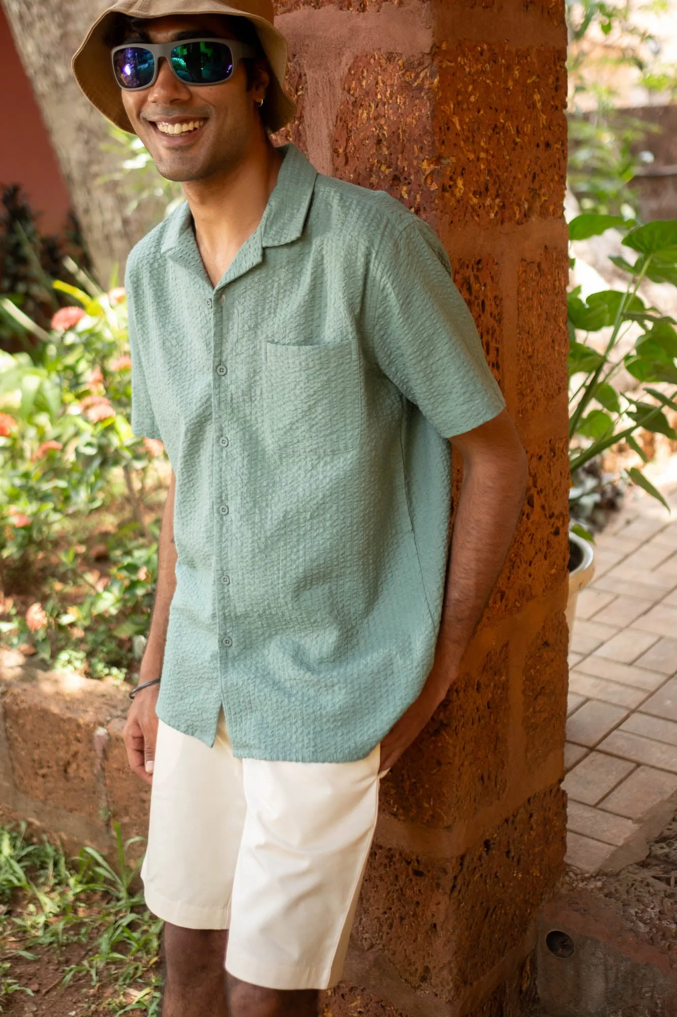 The Seersucker Notched Shirt
