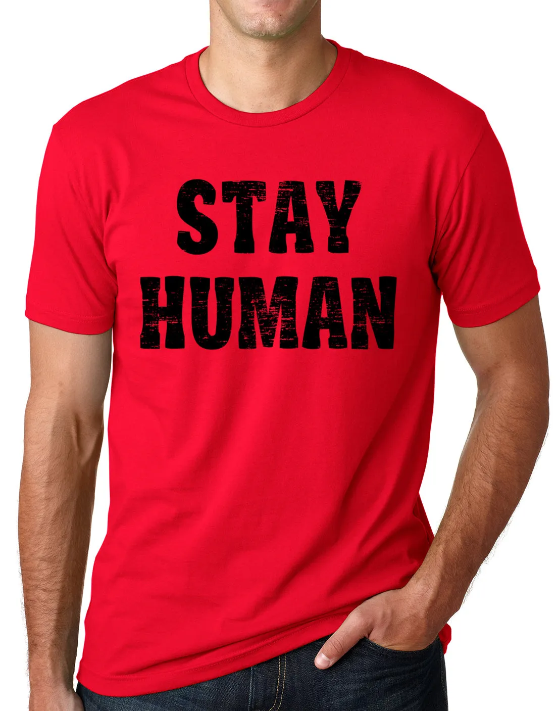 Think Out Loud Apparel Stay Human Tee shirt Humanitarian Love Human Welfare T shirt