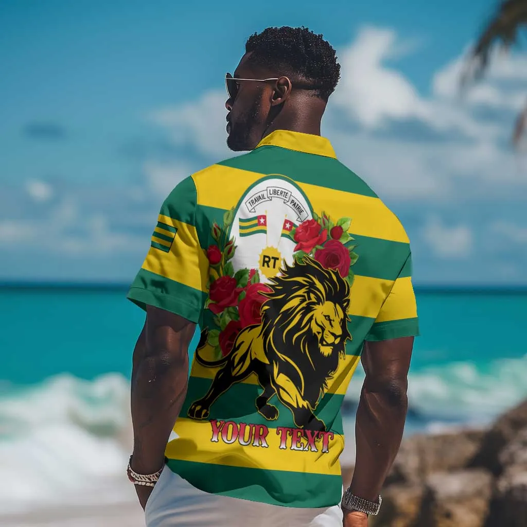 Togo Independence Day Hawaiian Shirt Lion With Rosa Flag Style LT01