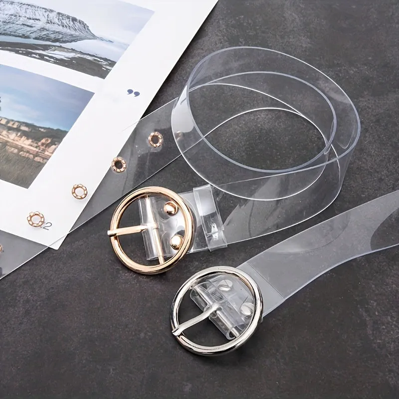 Transparent PVC Belt Student Versatile Style Women's Belt