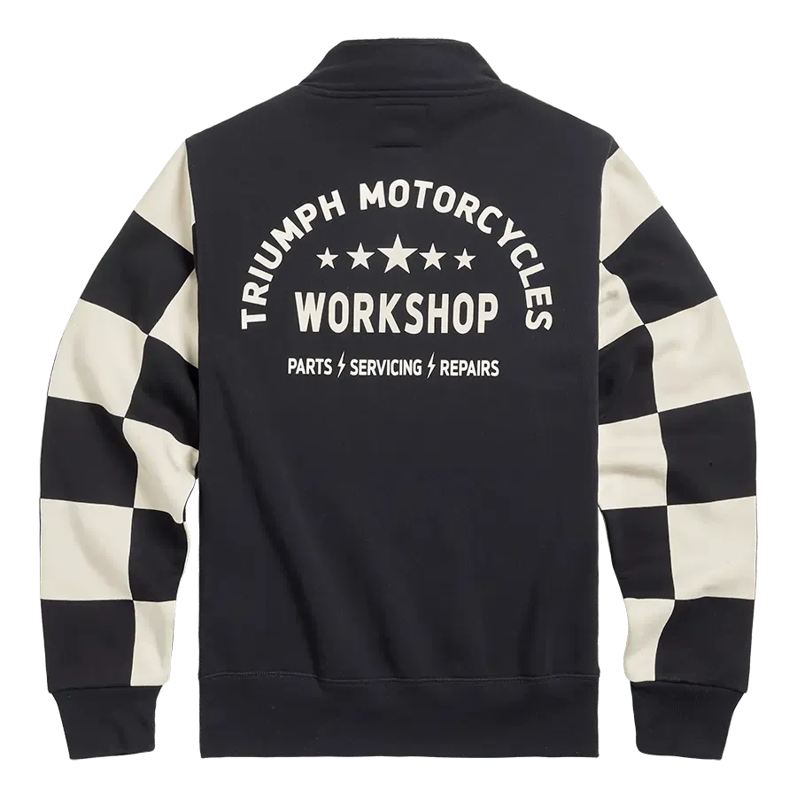 Triumph Prewitt Quarter Zip Sweat - Black/Bone