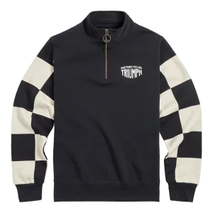Triumph Prewitt Quarter Zip Sweat - Black/Bone