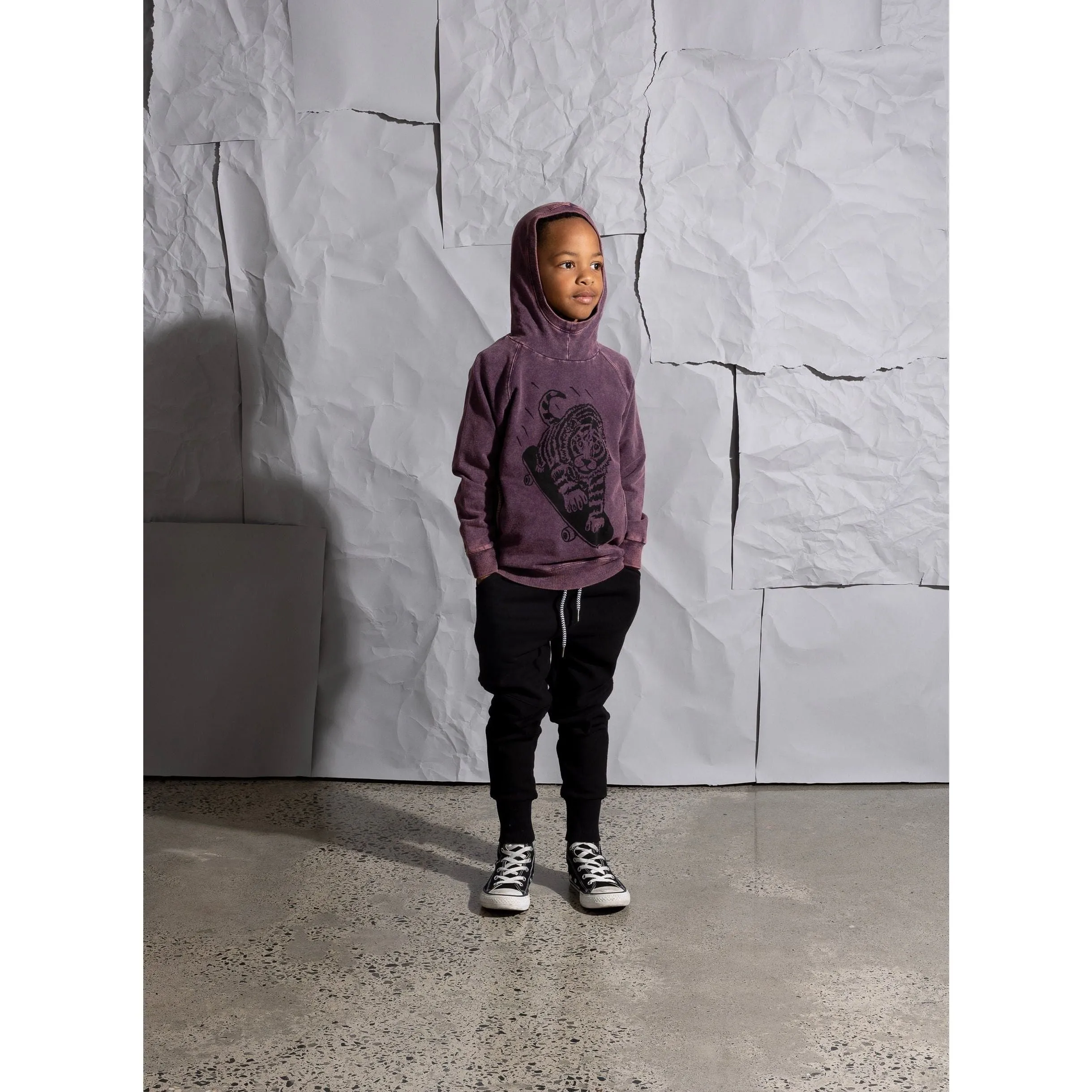 Turbo Tiger Hood - Muted Purple Wash