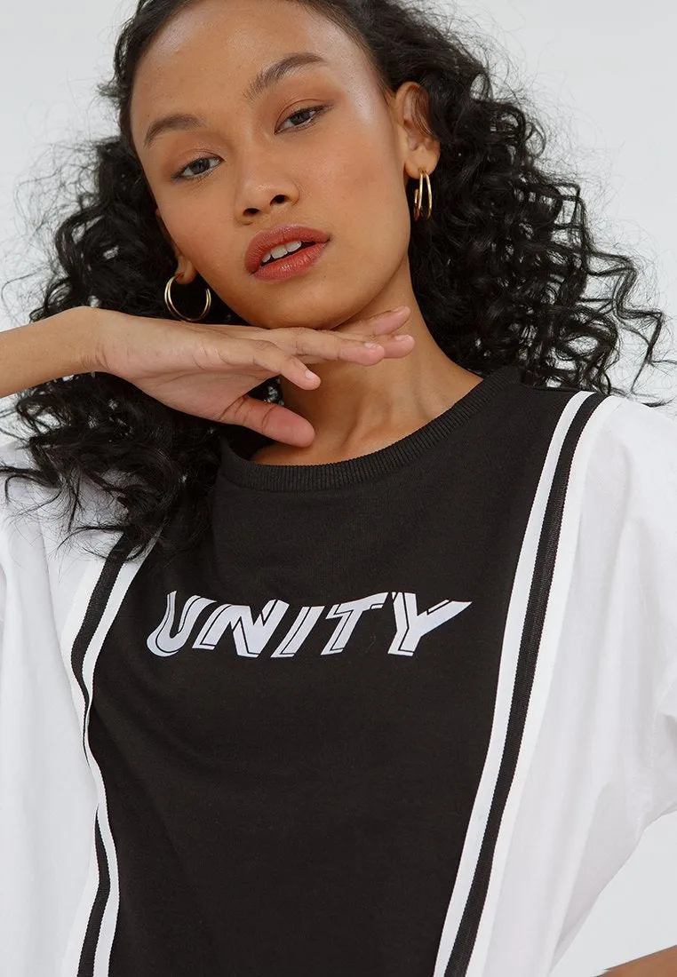 Two Tone Sweatshirt with Strap