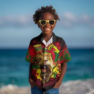 Unapologetically Black and Proud Kid Hawaiian Shirt Africa Map with Lion DT02