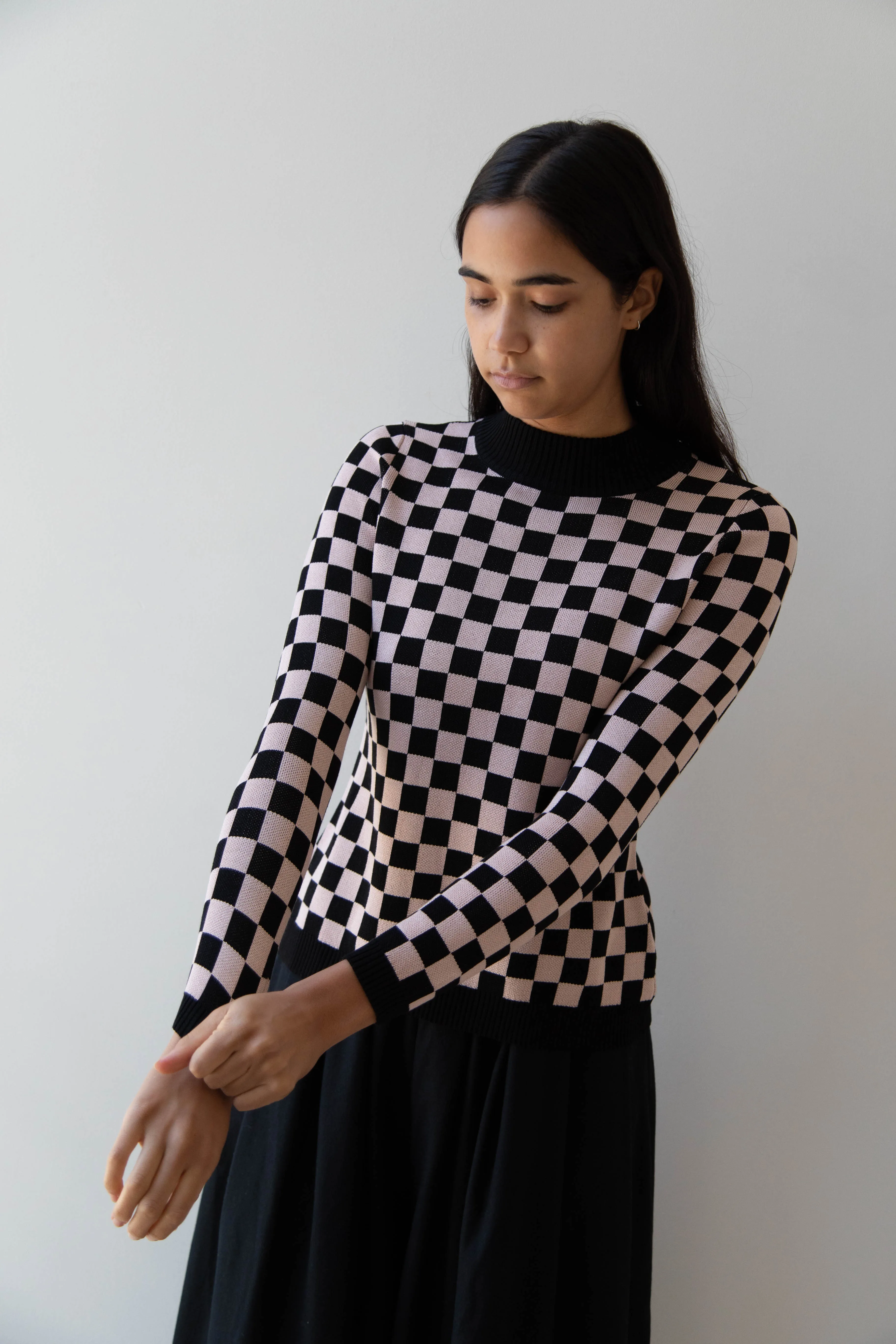 Une Heures ZouZou Silk Check Top