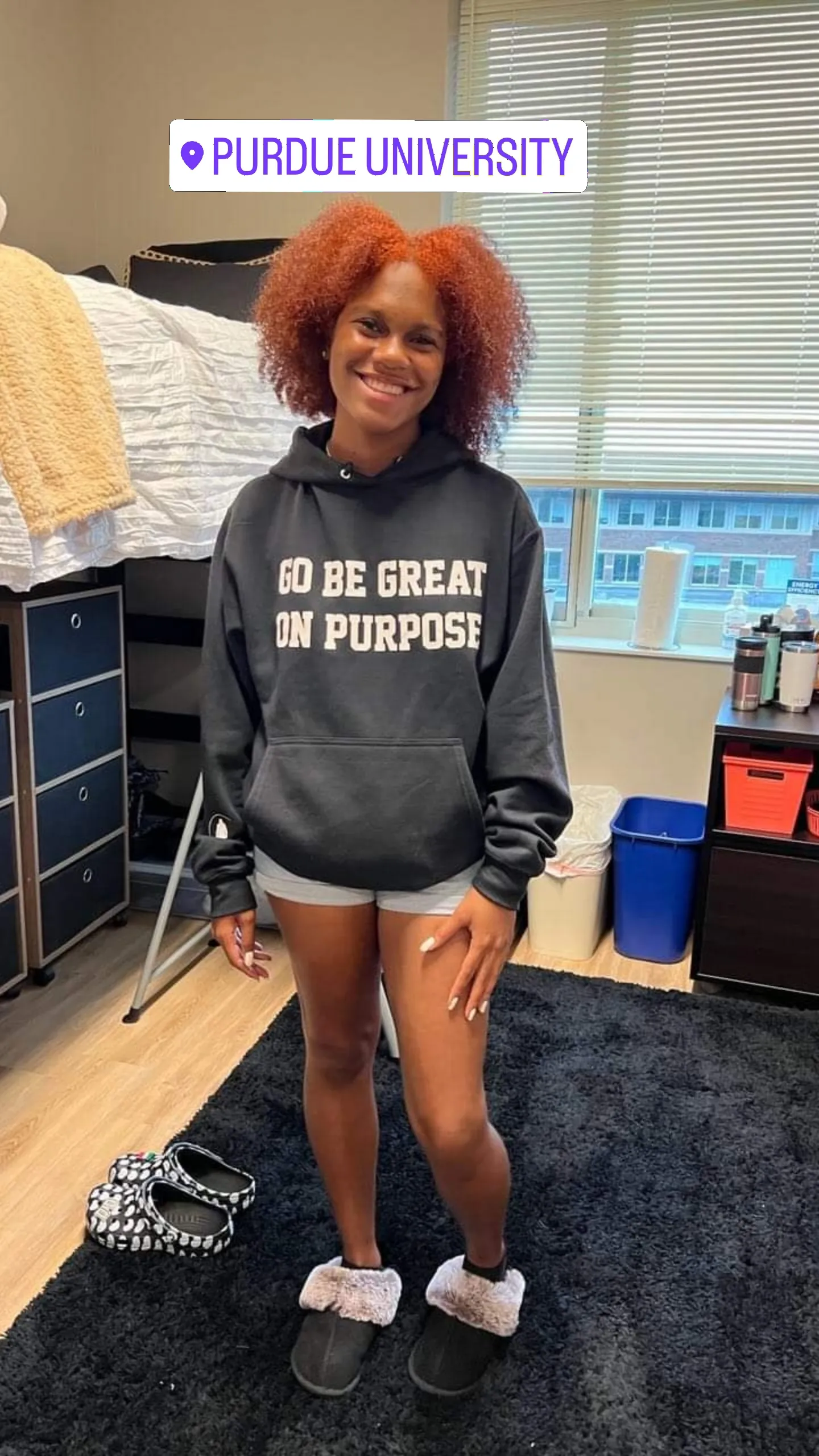 Unisex Heavy Blend"Go Be Great On Purpose"™ Black Hooded Sweatshirt