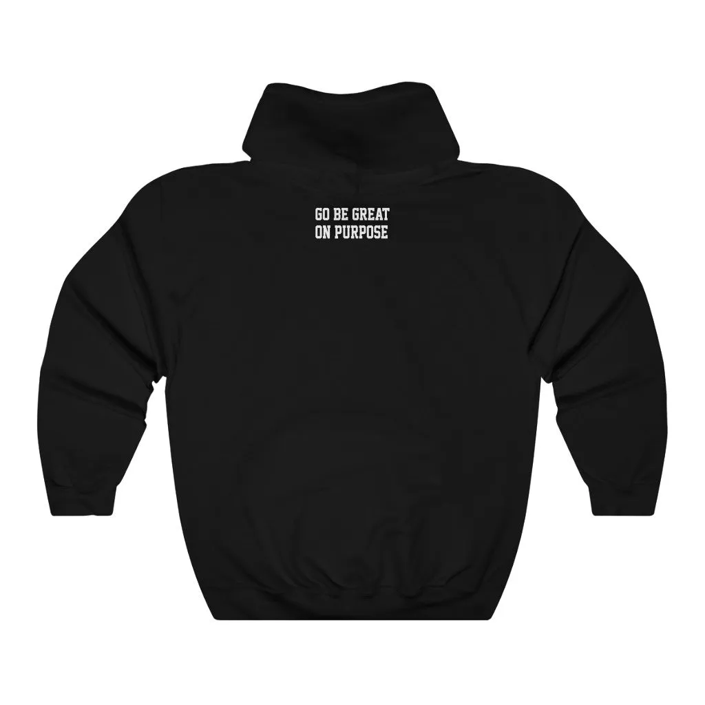 Unisex Heavy Blend"Go Be Great On Purpose"™ Black Hooded Sweatshirt