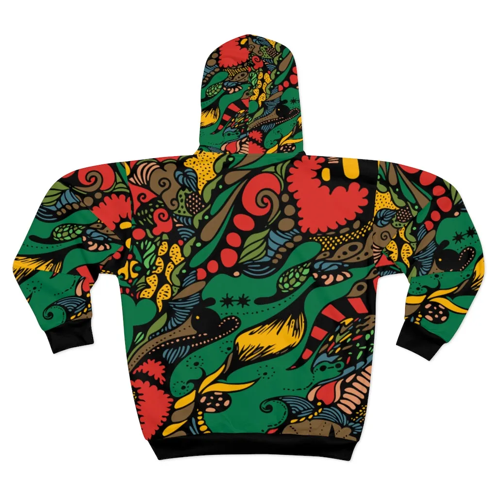 Unisex Zip Hoodie (Multi-Art1-AAF)