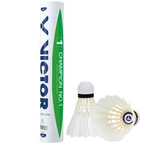 VICTOR Champion No. 1 Badminton  Feather Shuttles / Shuttlecocks - 77 Speed - Set of 12
