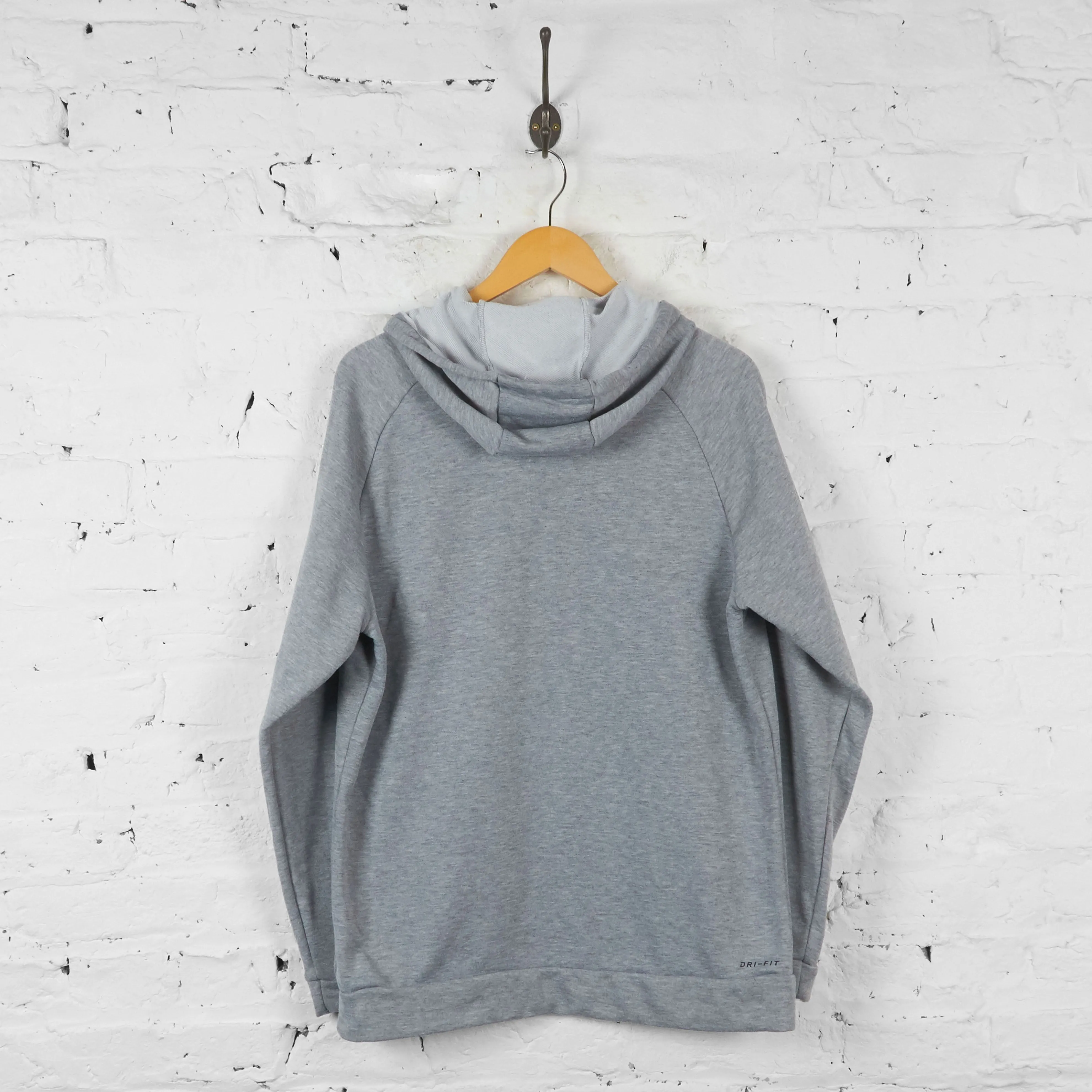 Vintage Nike Dri-Fit Hoodie - Grey - L