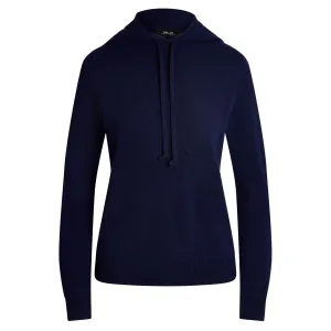 Washable Cashmere Hoodie Refined Navy