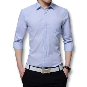 West Louis™ Fashion Slim Fitted Turn Down Dress Shirt