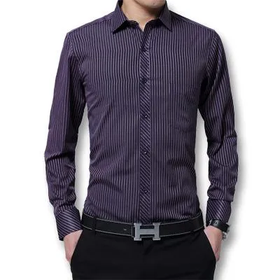 West Louis™ Fashion Slim Fitted Turn Down Dress Shirt