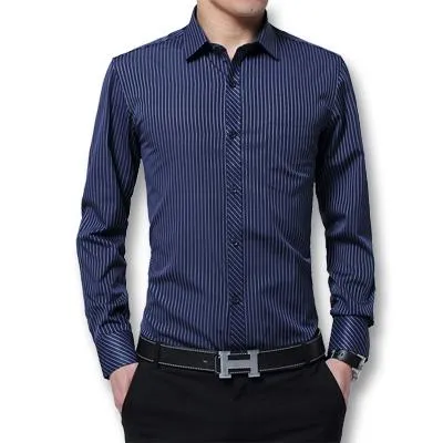 West Louis™ Fashion Slim Fitted Turn Down Dress Shirt