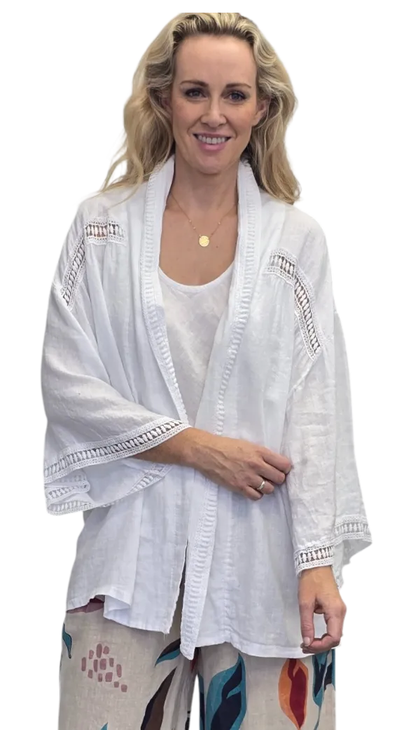 WHIMPSY linen shrug
