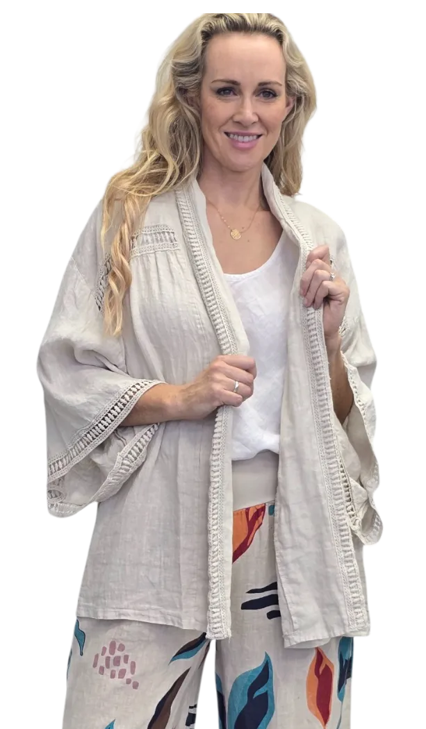 WHIMPSY linen shrug