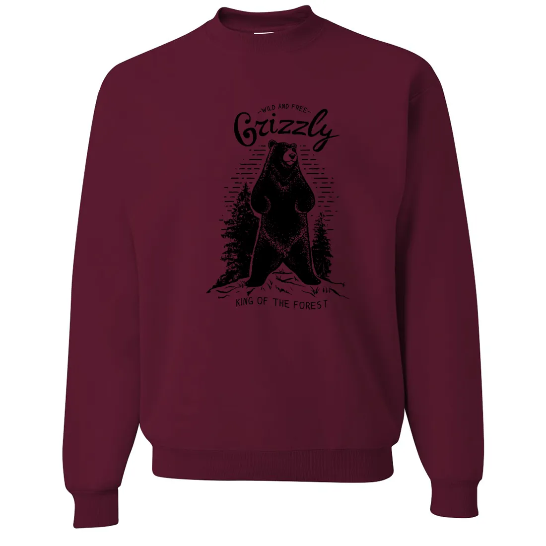 Wild And Free Grizzly Crewneck Sweatshirt
