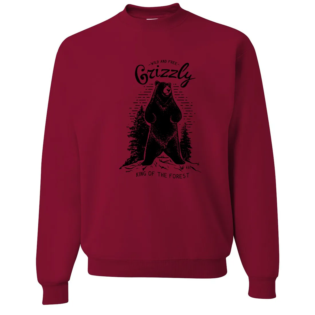 Wild And Free Grizzly Crewneck Sweatshirt