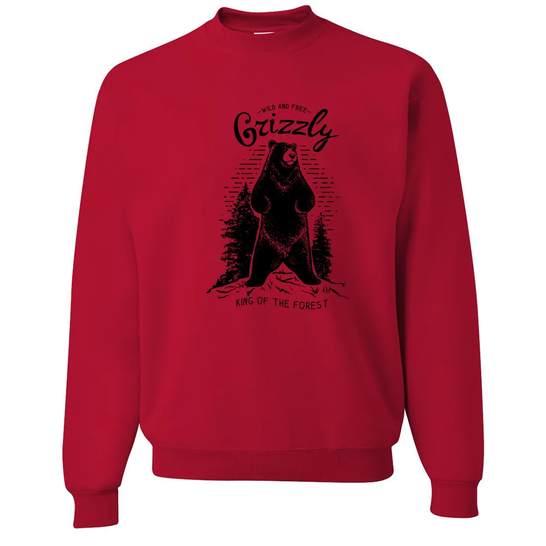 Wild And Free Grizzly Crewneck Sweatshirt