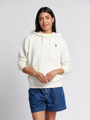 Womens Double Horsemen Loopback Hoodie in Marshmallow