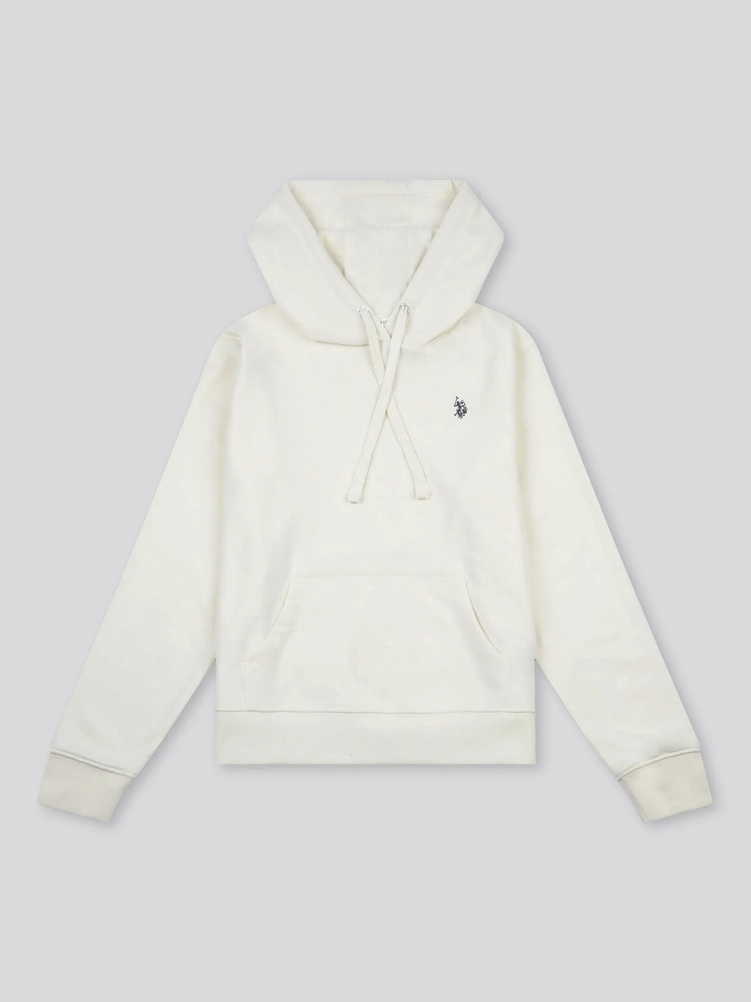Womens Double Horsemen Loopback Hoodie in Marshmallow