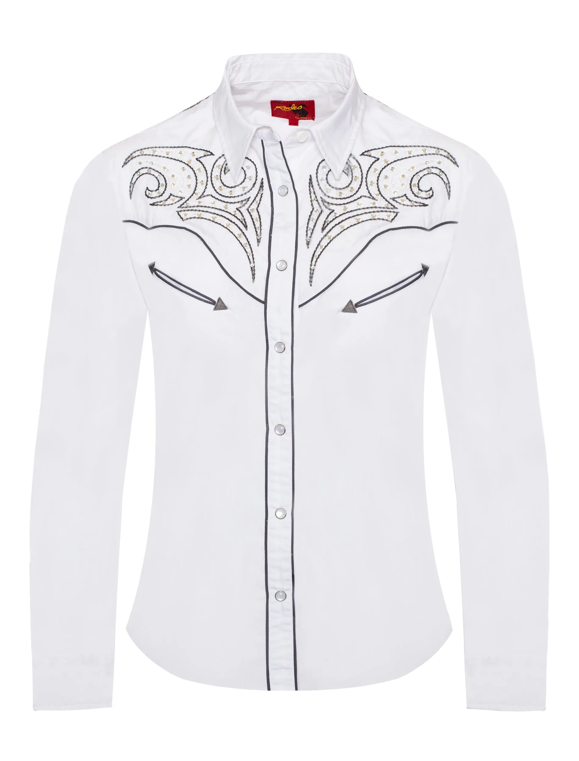 Women’s Western Embroidered diamond studded Shirts-LS500D-526