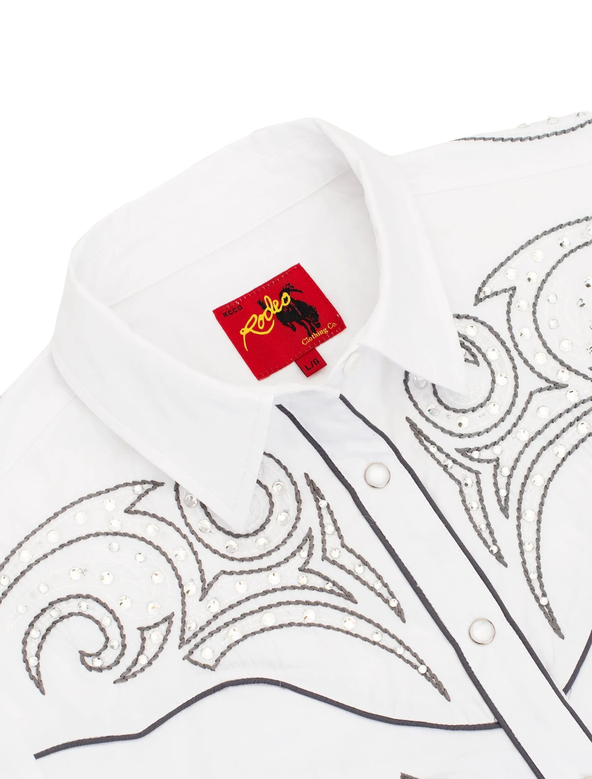 Women’s Western Embroidered diamond studded Shirts-LS500D-526