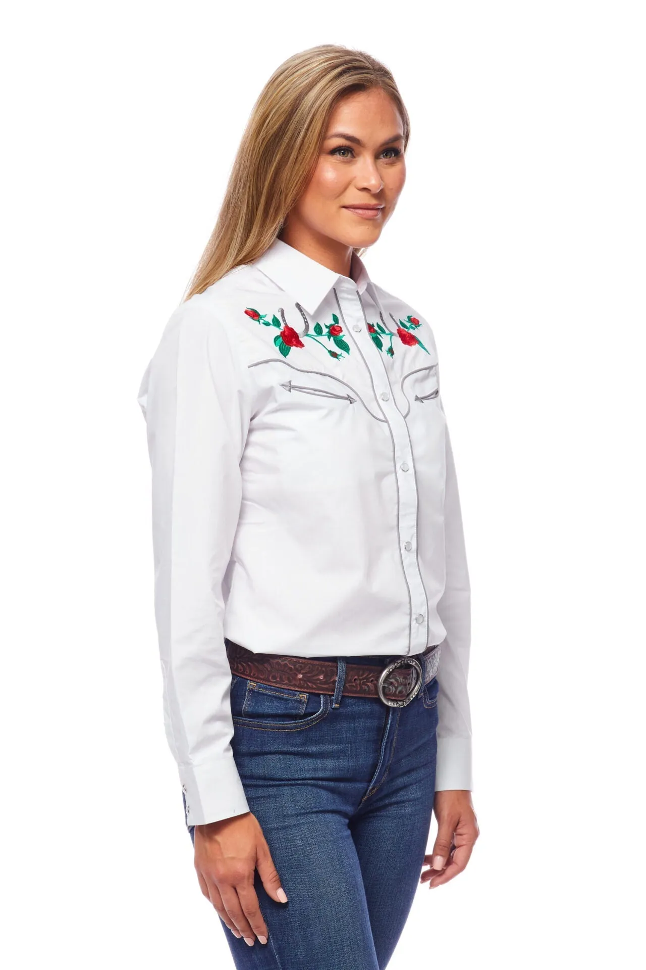 Women’s Western Embroidered Shirts-LS500-505