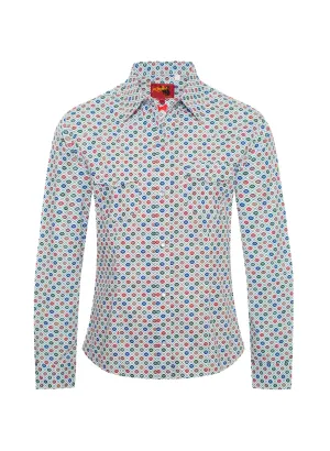 Women's Western Print Shirts-LS100-115