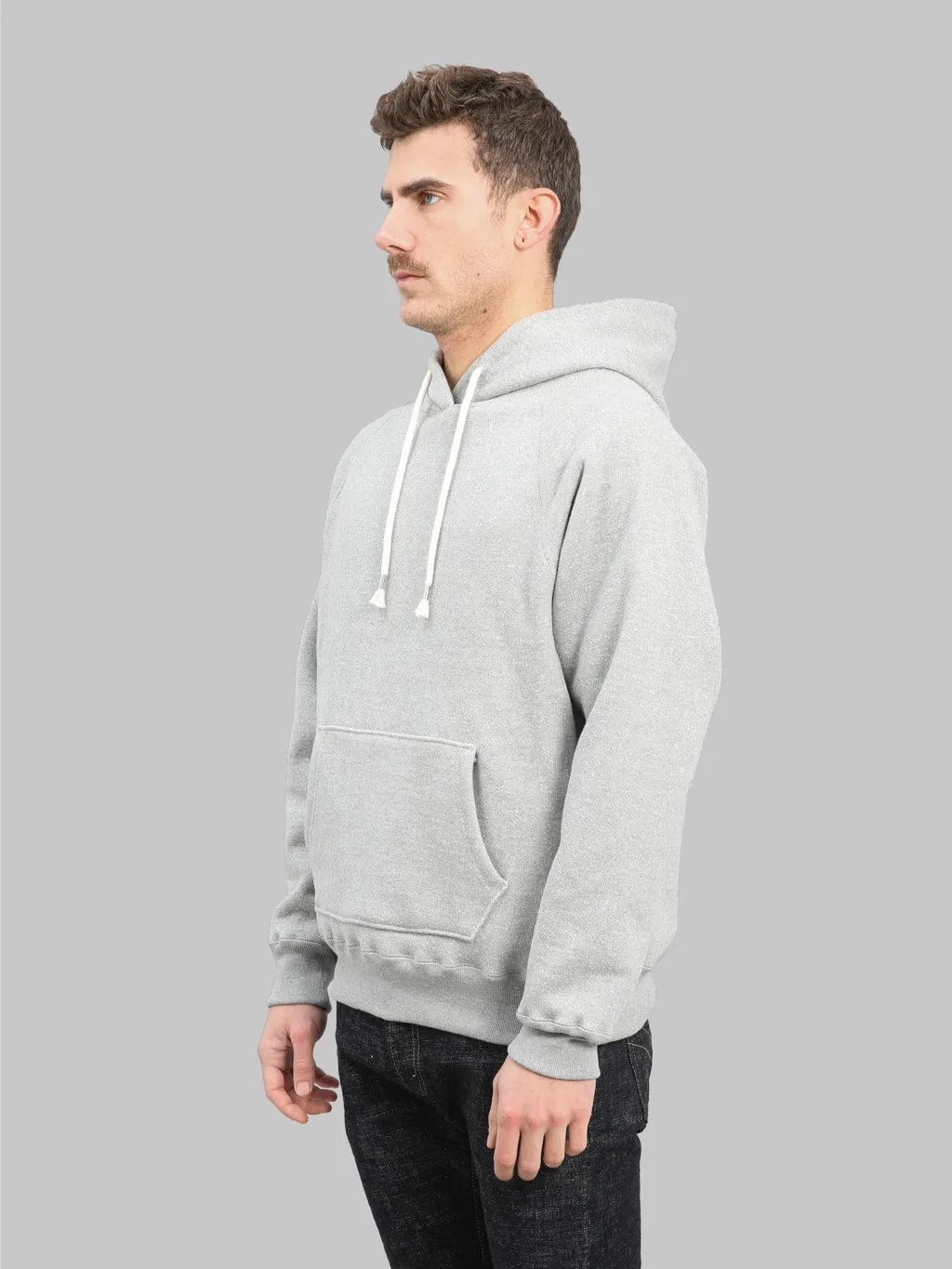 Wonder Looper Pullover Hoodie 876gsm Double Heavyweight French Terry Heather Grey