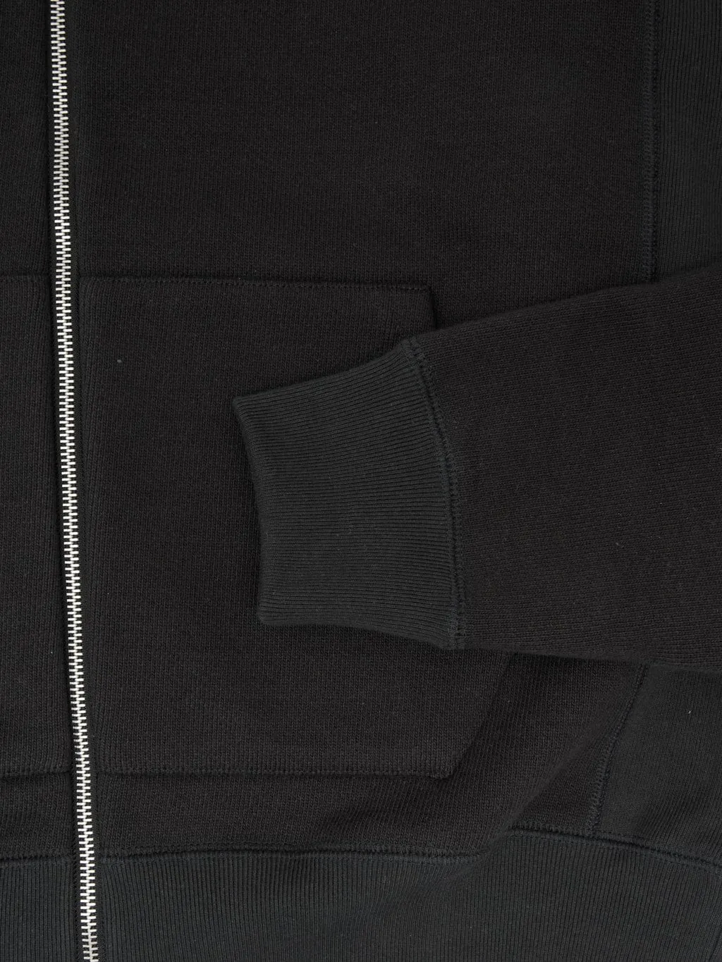 Wonder Looper Zip Hoodie 876gsm Double Heavyweight French Terry Sumi Black