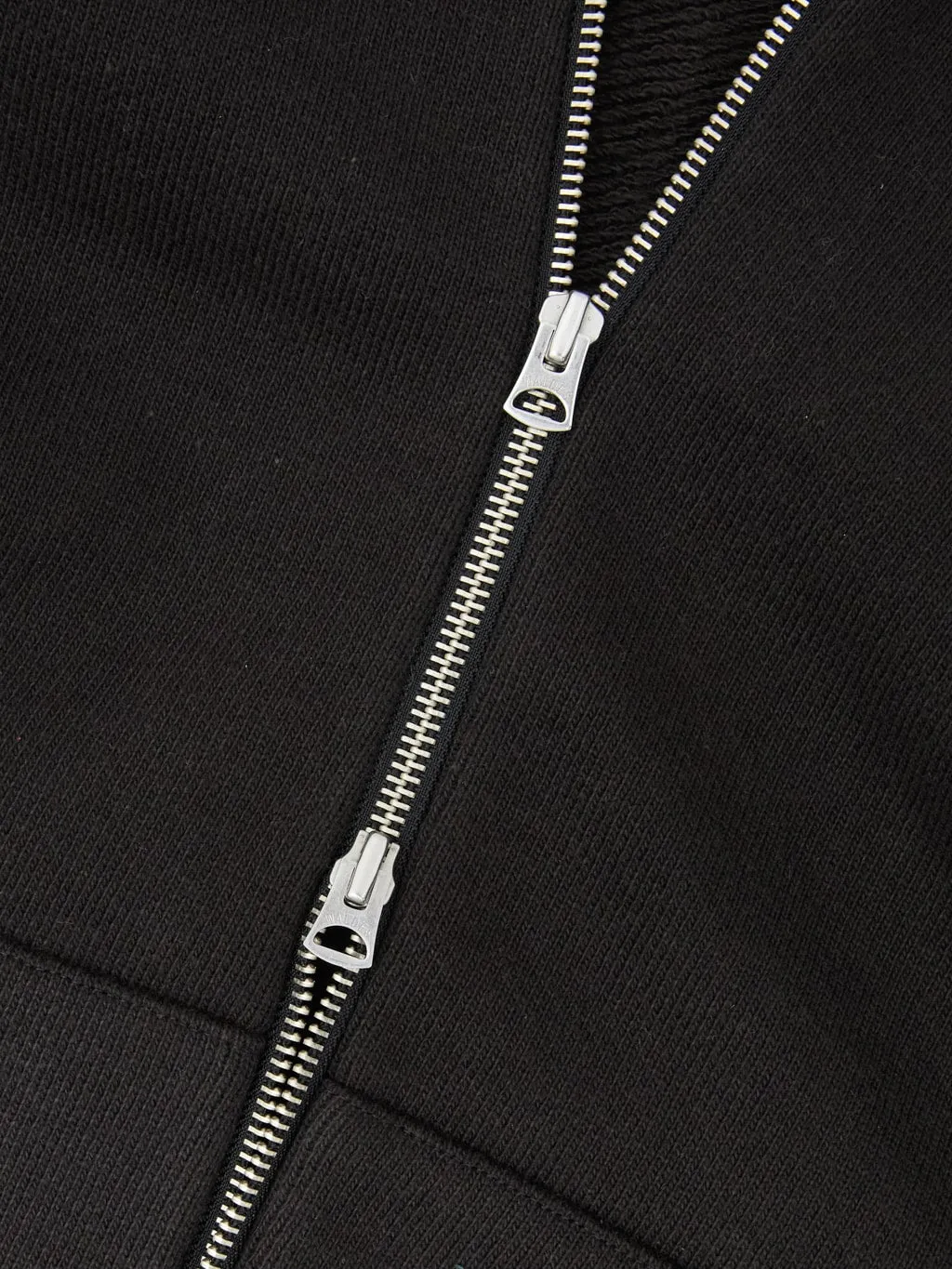 Wonder Looper Zip Hoodie 876gsm Double Heavyweight French Terry Sumi Black