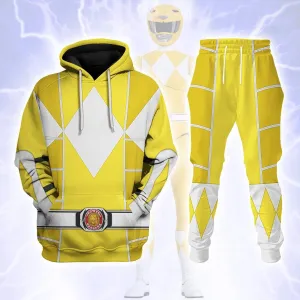 Yellow Ranger Mighty Morphin Cosplay Hoodies Sweatshirt T-shirt Hawaiian PRHS94 HSQT4329