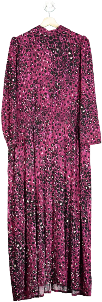 Yours Pink Leopard Print Maxi Dress UK 26-28