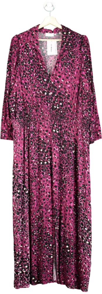 Yours Pink Leopard Print Maxi Dress UK 26-28