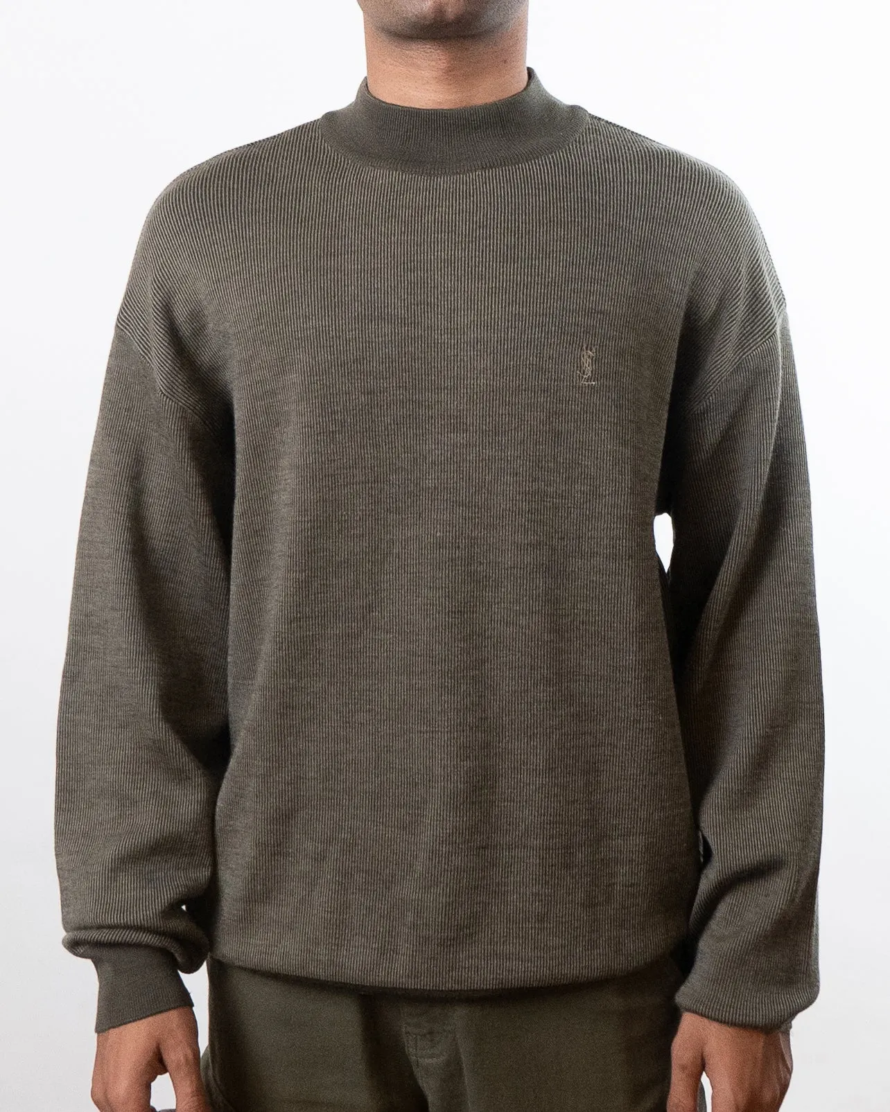 Yves Saint Laurent Turtle Neck Striped Sweater