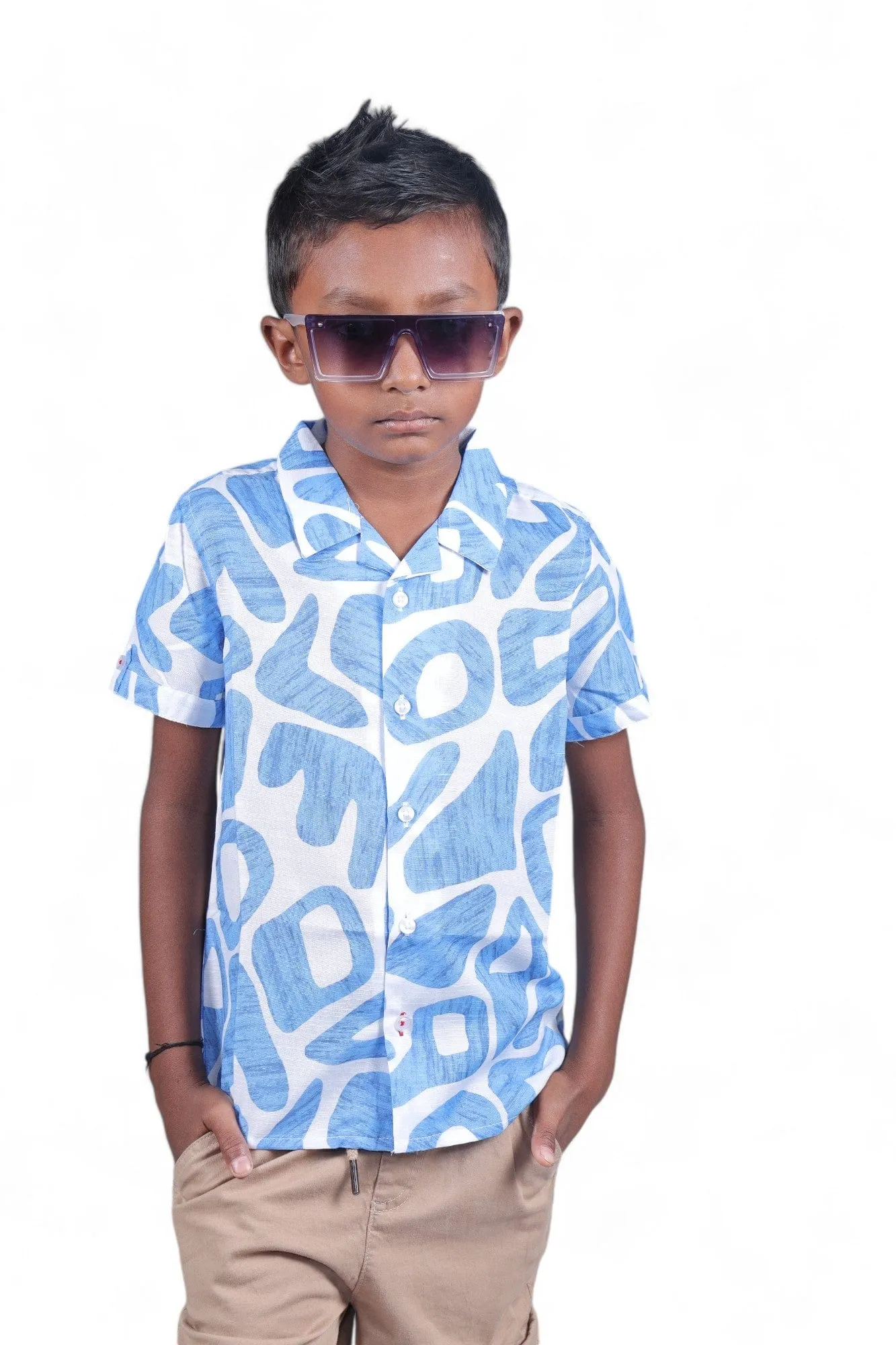 Zaraffah Boys Ocean Blue Shirt