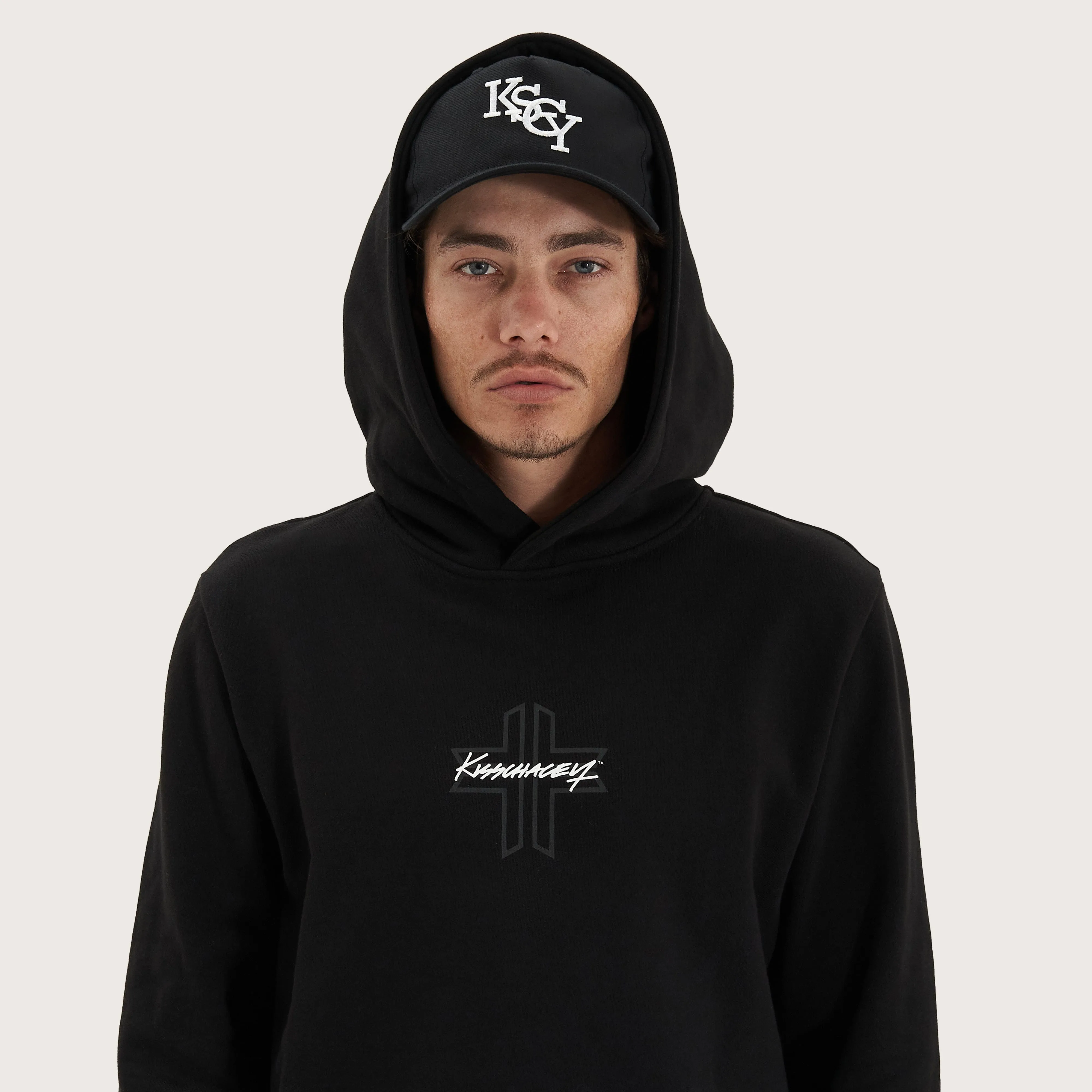 Zenth Heavy Dual Curved Hoodie Jet Black