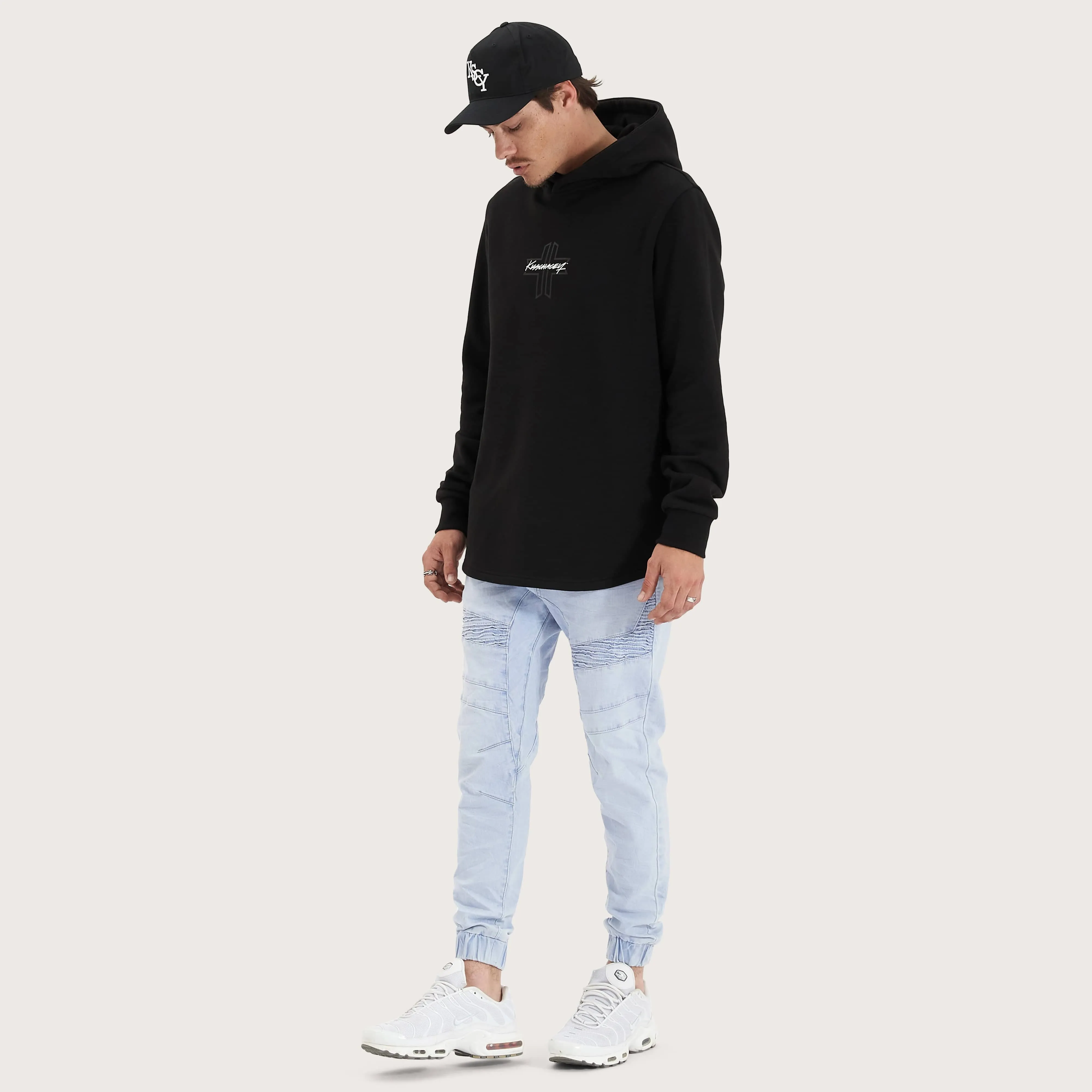 Zenth Heavy Dual Curved Hoodie Jet Black