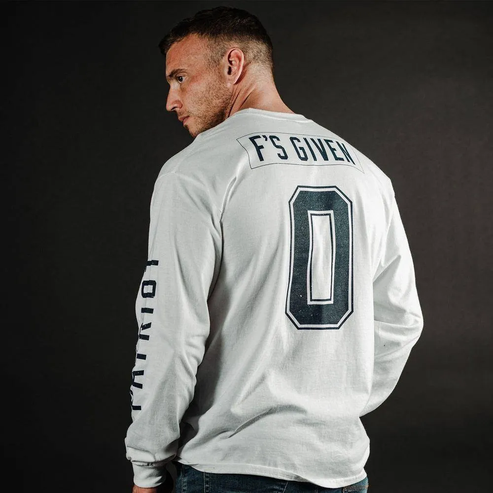 Zero F's Given Long Sleeve - White