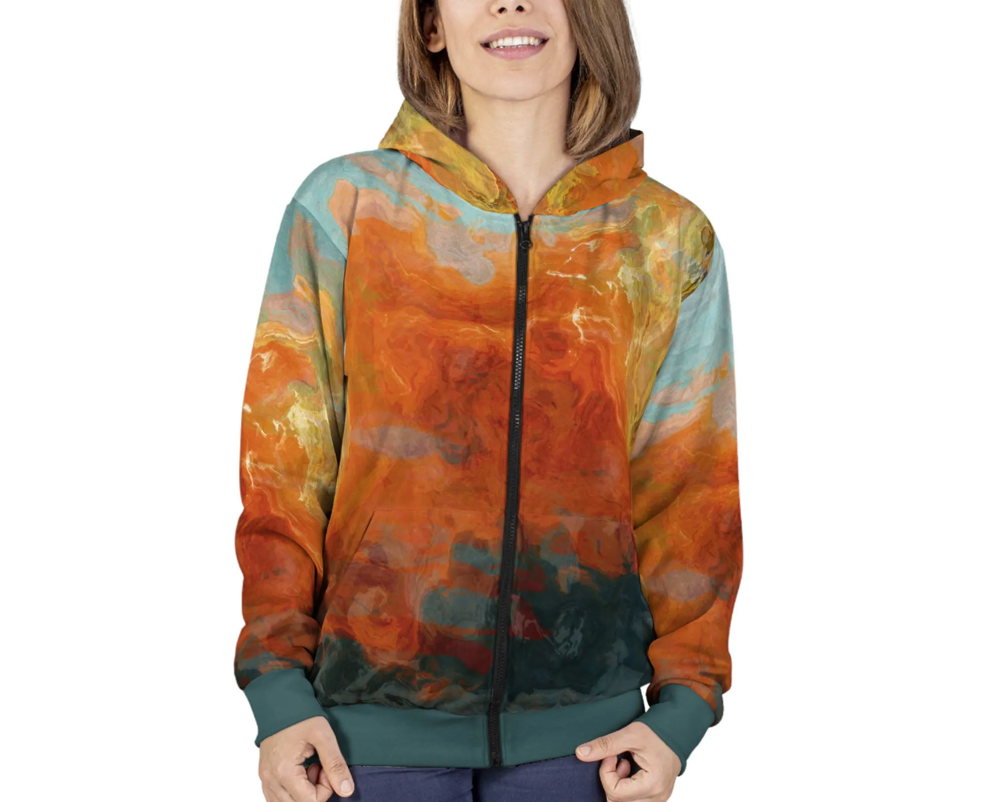 Zip Hoodie, Electric